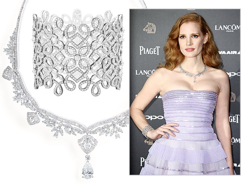 Фотоувеличение: Джессика Честейн в украшениях Piaget на 54-й...
