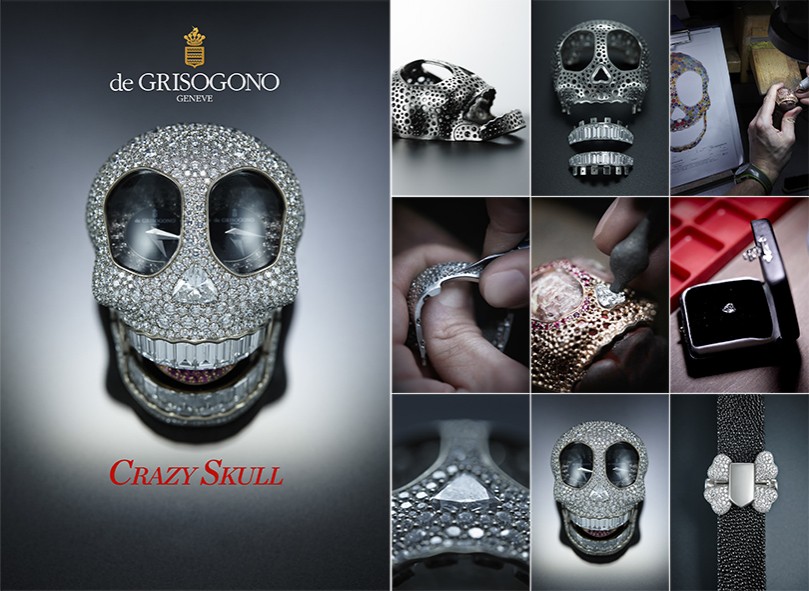 Часы & Караты: часы-череп от de Grisogono