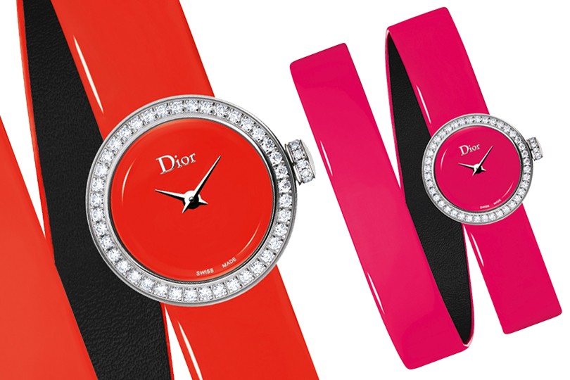 Пестрая лента: часы La Mini D de Dior Wraparound с цветными ...