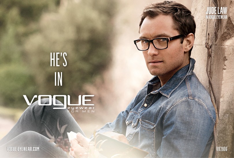 Fashion News. Джуд Лоу в новой рекламе Vogue Eyewear for Men