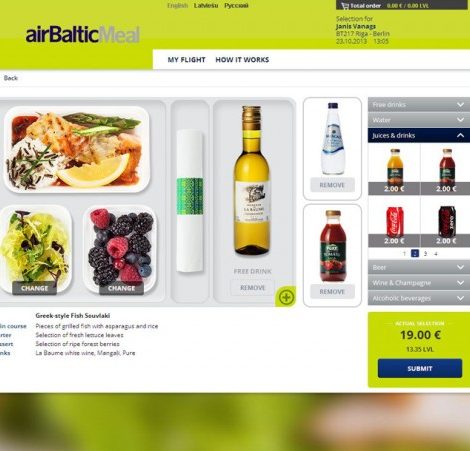 Travel News. Индивидуальное питание на борту airBaltic