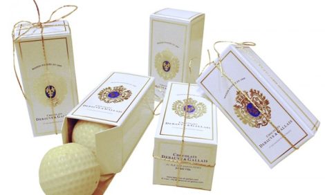 Идея подарка: шоколадные конфеты Debauve & Gallais в виде мячей для гольфа