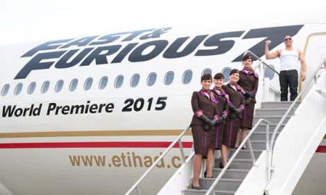 Travel News: Боинг класса люкс с логотипом «Форсаж-7» появился «в арсенале» Etihad Airways