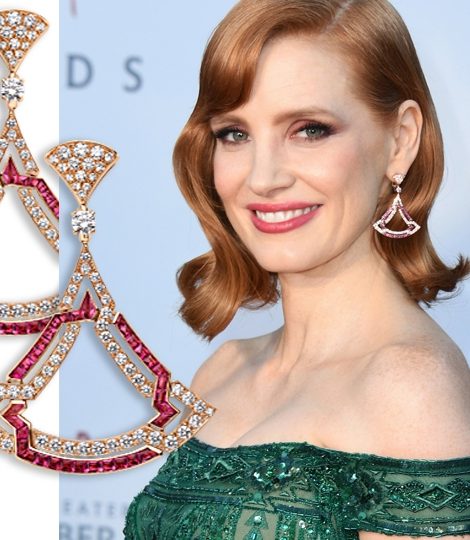 Фотоувеличение: Джессика Честейн в украшениях Bvlgari Diva’s Dream на премьере «Оно. Часть вторая»