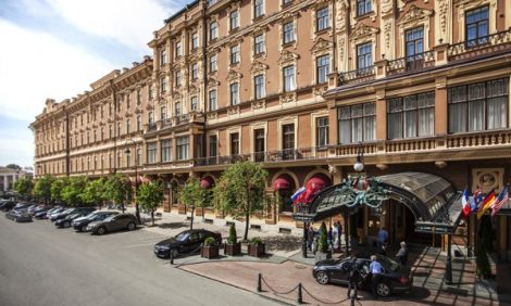 Новости. Завершена реставрация фасада Гранд Отель Европа в Санкт-Петербурге