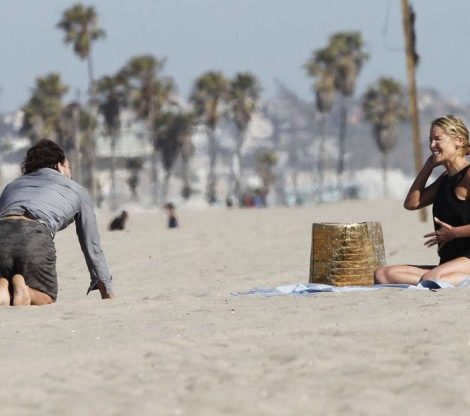 Шэрон Стоун на Venice Beach в Лос-Анджелесе