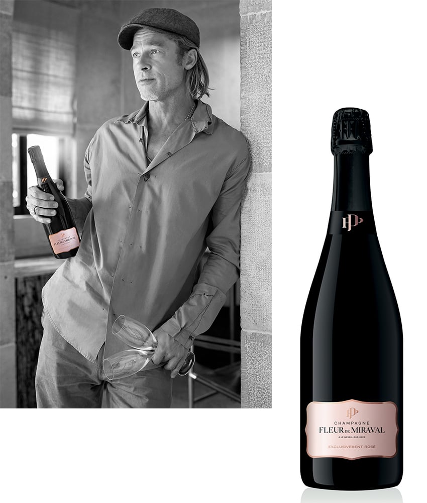 Брэд Питт выпускает розовое шампанское Fleur de Miraval