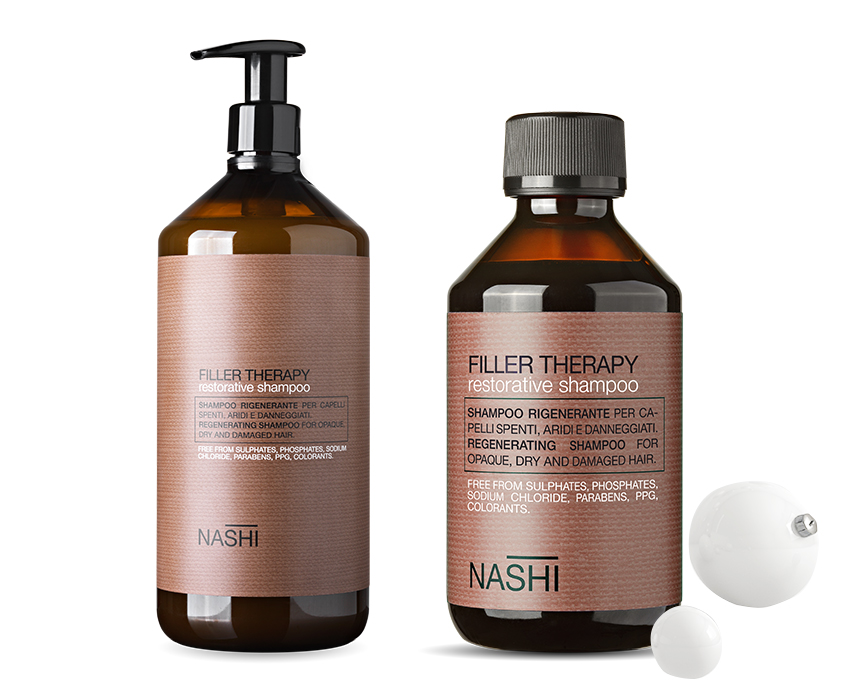 Восстанавливающий шампунь и кондиционер Nashi Filler Therapy Restorative Shampoo, Nashi Argan