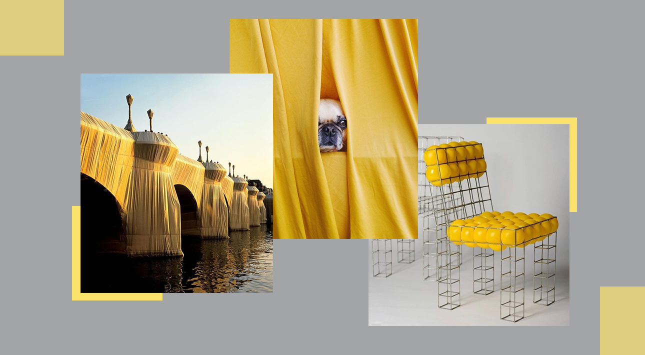 Безупречный серый и сияющий желтый: мудборд по мотивам новых цветов года Pantone
