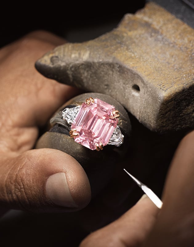 кольцо Winston Pink Legacy с розовым бриллиантом