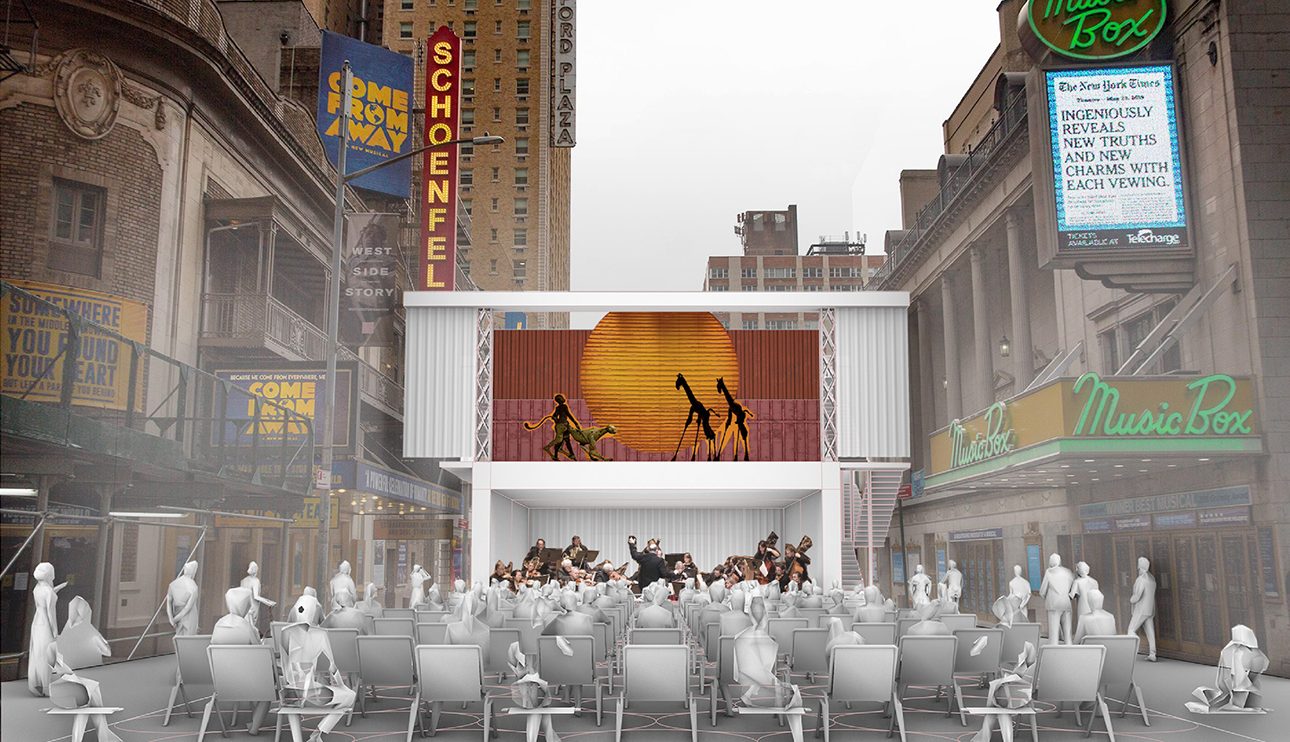 В Нью-Йорке планируют строить уличные поп-ап-театры из транспортных контейнеров