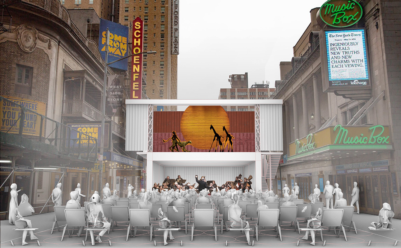 В Нью-Йорке планируют строить уличные поп-ап-театры из транспортных контейнеров