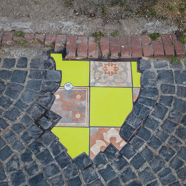 Design & Decor: как уличный художник Ememem «лечит» трещины на тротуарах по всему миру