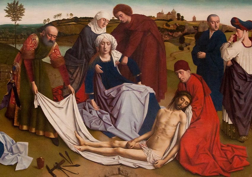 Оплакивание Христа (фрагмент). Петрус Кристус. 1460 год