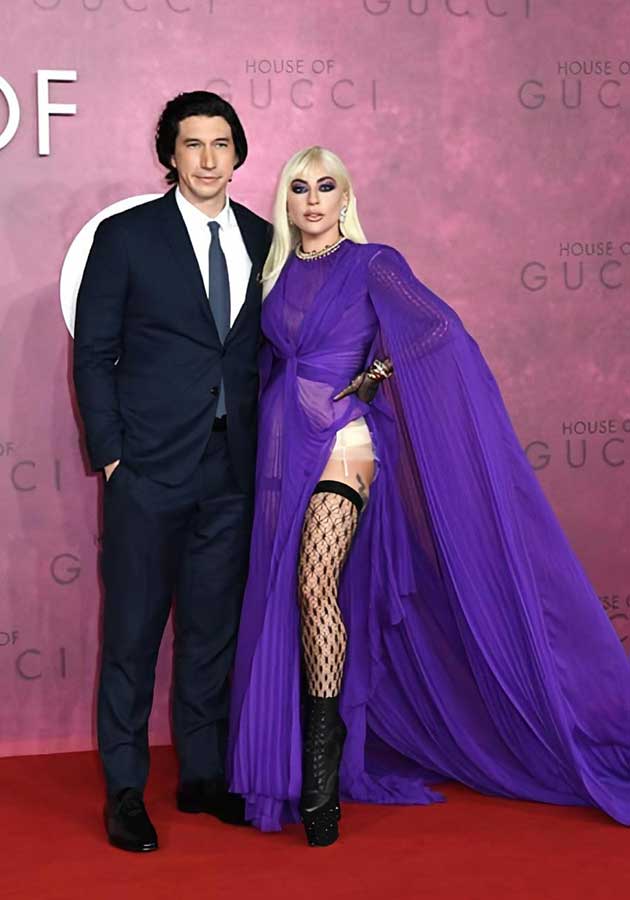 Фотоувеличение: Леди Гага в украшениях Tiffany & Co. на премьере фильма «Дом Gucci» в Лондоне