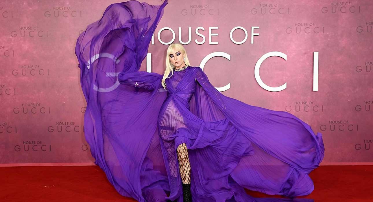 Фотоувеличение: Леди Гага в украшениях Tiffany & Co. на премьере фильма «Дом Gucci» в Лондоне