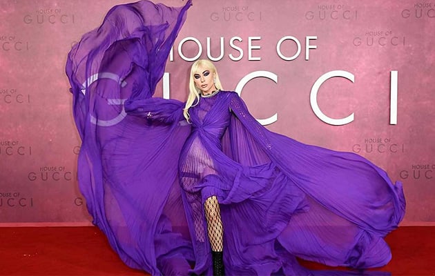 Леди Гага в платье из коллекции Gucci 2022