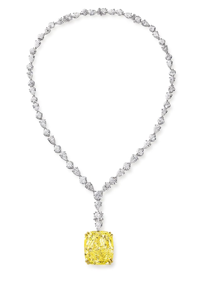 Ожерелье с желтым бриллиантом от Chopard, дизайн которого придумала сама Каролина Шойфеле