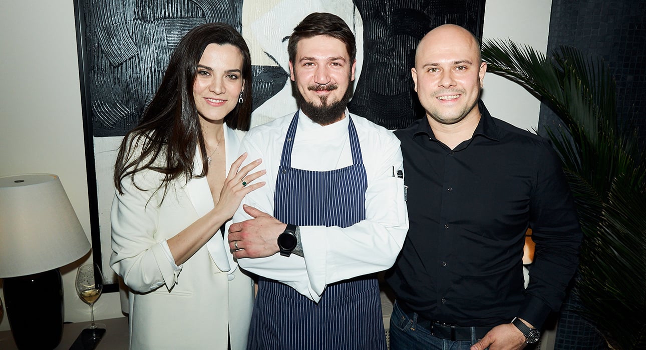 Анна Татаева, Илья Пампуха и Никита Татаев (ресторан Cape)