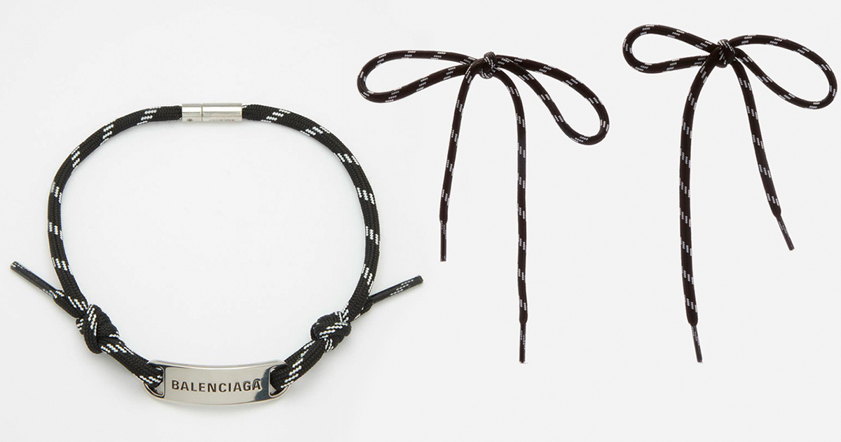 Удивительное рядом серьги Balenciaga в виде... шнурков PostaMagazine