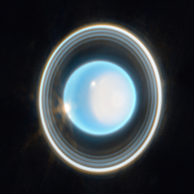 PostaНаука: телескоп имени Джеймса Уэбба сделал детальное фото планеты Уран