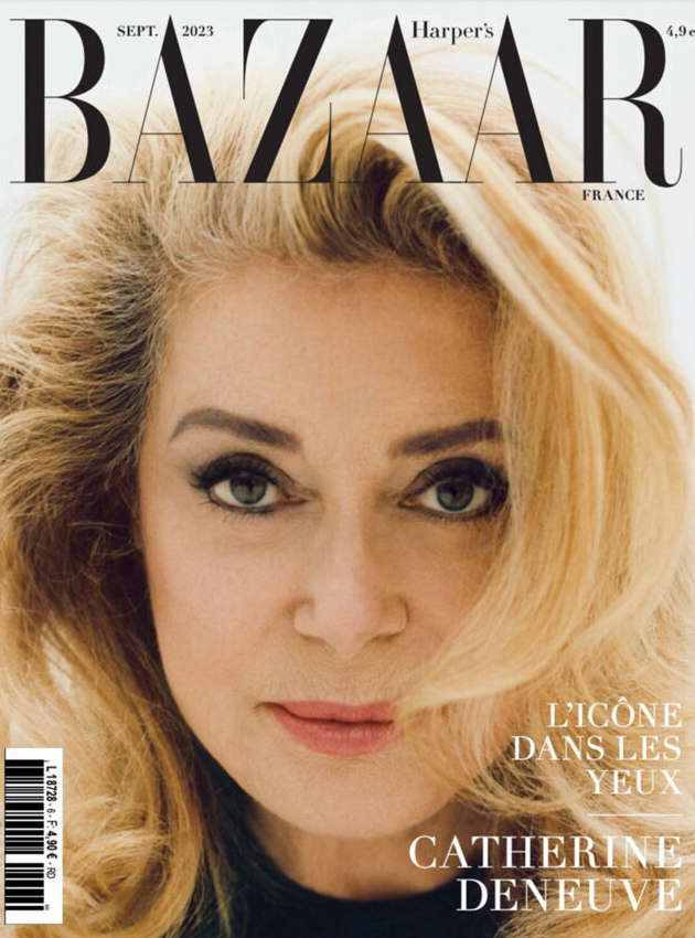 Катрин Денев для французского Harper's Bazaar