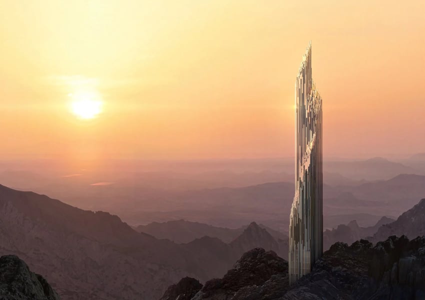 Discovery Tower: Саудовская Аравия показала проект небоскреба в центре строящегося лыжного курорта Trojena