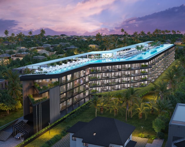 В Индонезии — на Бали — строят жилой комплекс Magnum Residence Berawa с самым большим в мире бассейном на крыше