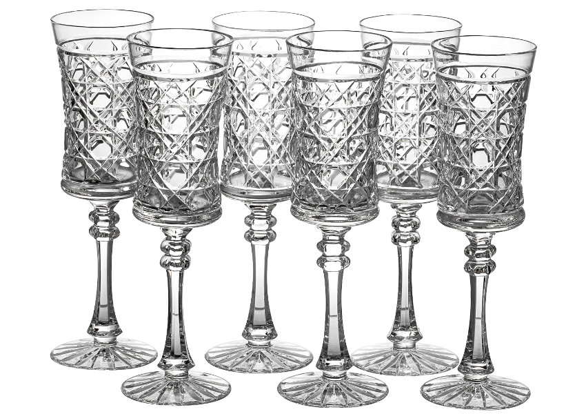 «Дом Фарфора»: набор бокалов для шампанского Гусевского хрустального завода «Шведка»