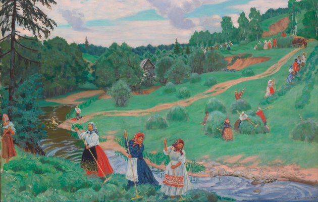 Б. М. Кустодиев, Сенокос, 1917 