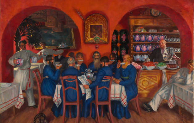 Б. М. Кустодиев, Московский трактир, 1916  