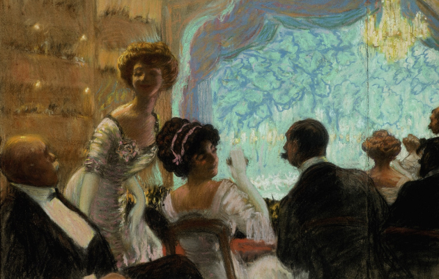 Б. М. Кустодиев, В ложе, 1909