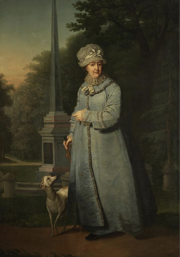 В. Л. Боровиковский, Екатерина II на прогулке в Царскосельском парке, конец 1800-х - начало 1810-х. 