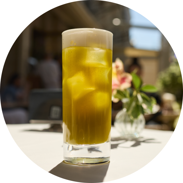 Моктейль: «Ice Tea Жасмин» с базиликом и виноградом