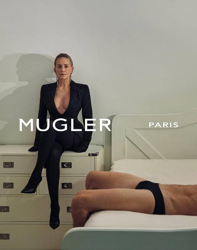 67-летняя Шэрон Стоун в рекламе Mugler
