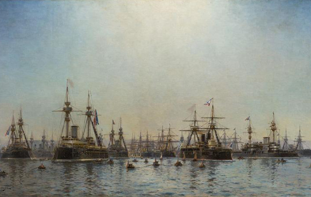 Л.Д. Блинов. Прибытие русской эскадры на тулонский рейд. 1895 г.