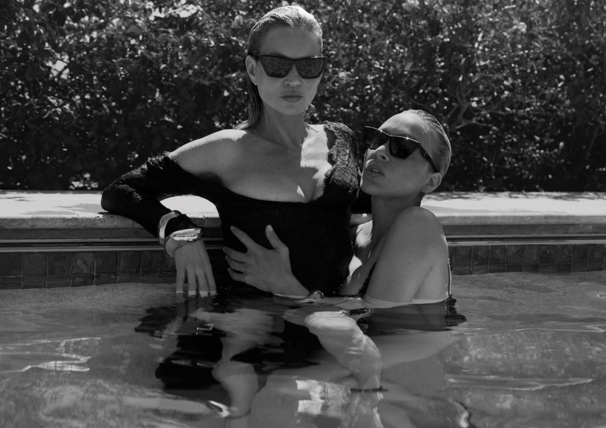 Кейт Мосс и Хлоя Севиньи снялись в чувственной кампании Saint Laurent