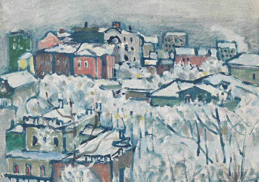 Василий Кандинский. Зимний день. Смоленский бульвар. Около 1916. Государственная Третьяковская галерея. Дар Г. Д. Костаки, 1977 