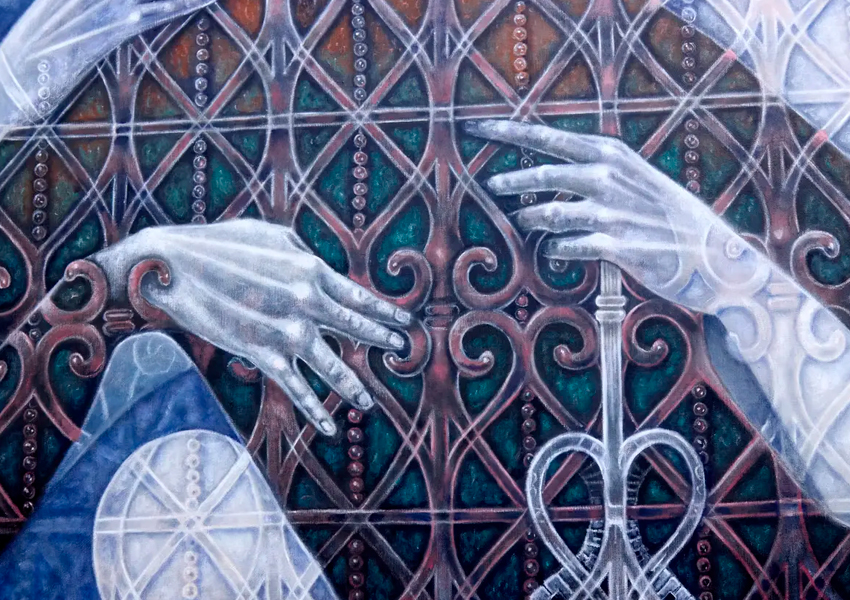 Фрагмент работы Джастина Фицпатрика, представленной галереей Kerlin на выставке Art Basel в Базеле в 2025 году