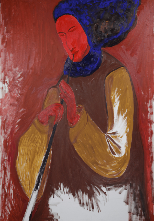 Музыкант играет грустную мелодию, 1960, коллекция Ивана Третьякова