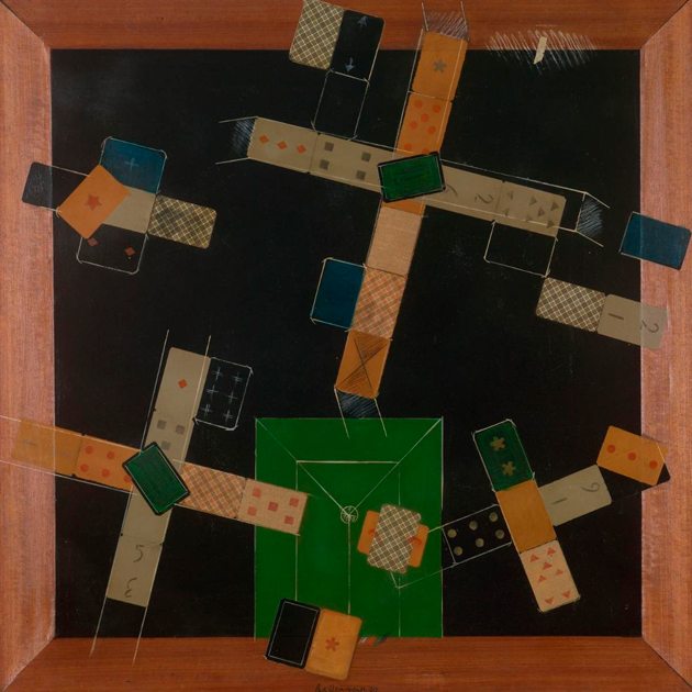 В.Н. Немухин. Черный ломберный стол. 1990 г. Государственная Третьяковская галерея