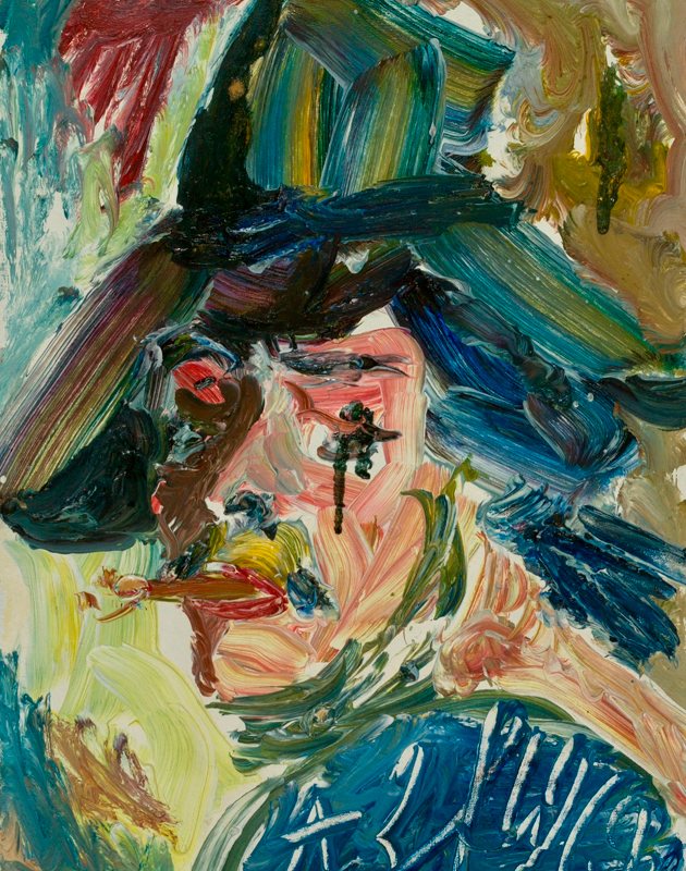 Анатолий Зверев. Автопортрет в синей шляпе. 1969 г. 