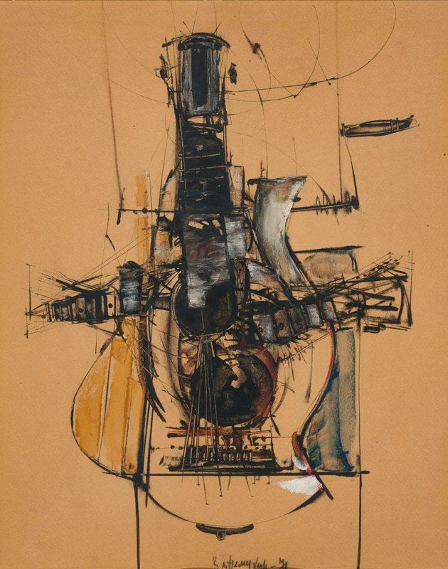 В.Н. Немухин. Гитара. 1971 г. Государственная Третьяковская галерея