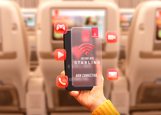 Emirates подписал сотрудничество со Starlink