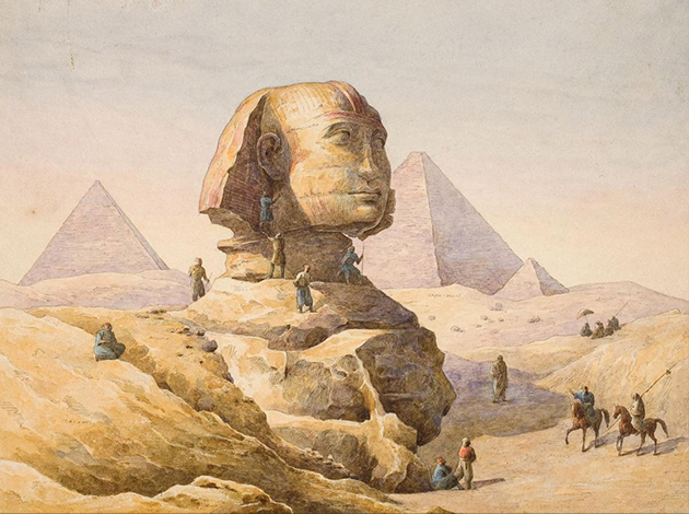Г.Г. Чернецов. Сфинкс. У пирамиды в Гизе близ Каира. 1842 г. Государственная Третьяковская Галерея