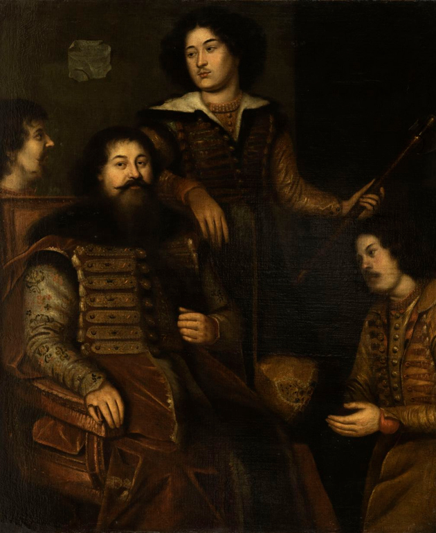 О. Генин. Групповой портрет участников посольства.