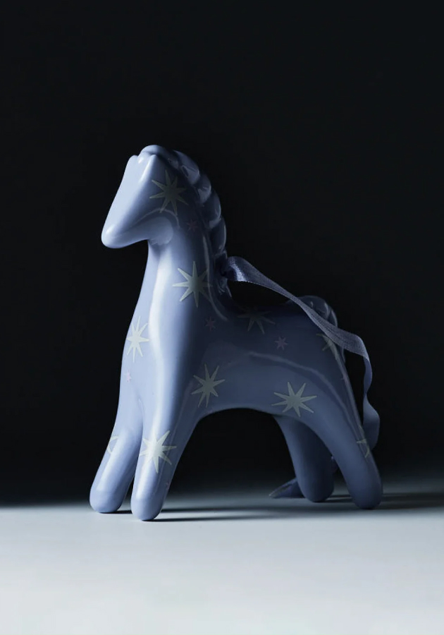 Голубая елочная игрушка Qari Qris