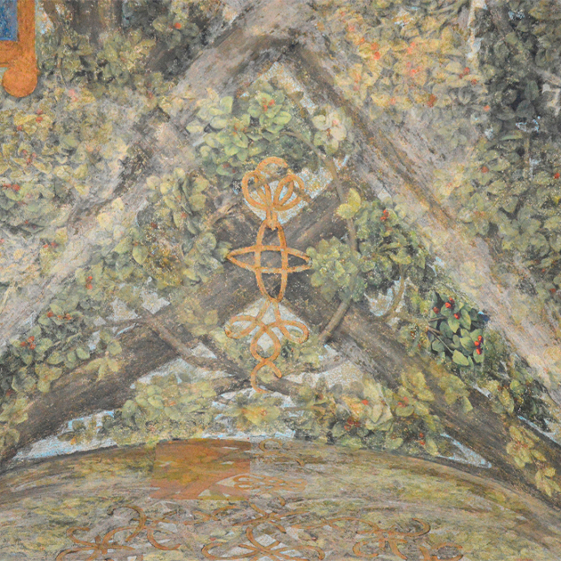 Фрагмент фрески Леонардо да Винчи на пололке Зала делле Ассе замка Сфорца (Фото: milanocastello.it)