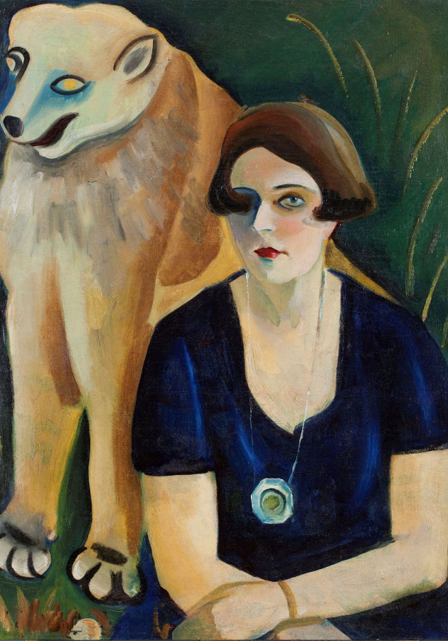 И. Г. Терентьев Портрет В. В. Валишевской на фоне картины Нико Пиросмани. 1918 Холст, масло Частное собрание 