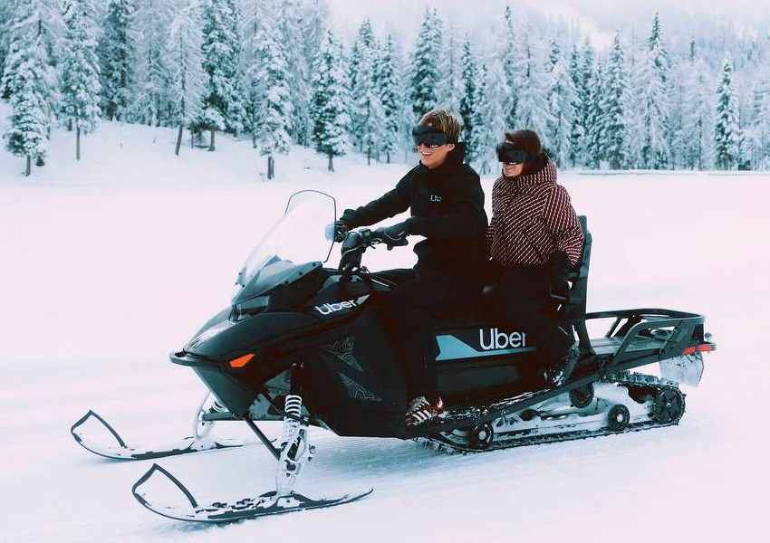 Uber запустила сервис Uber Snowmobile в Кортина-д’Ампеццо